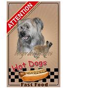 Pets-Easy. com Panel Beware of the Pyrenean Shepherd Dog Fawn - pre drilled and screws proposed. From 30 cm to 15 cm…