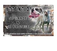 Pets-Easy. com Personalised American Bulldog Warning Dog Sign - Pre Perforated and Screws Delivered. From 30 cm to 15 cm…