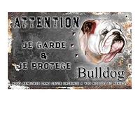Pets-Easy. com Personalised Bulldog Beware of the Dog Sign - Pre Perforated and Screws Included. From 30 cm to 15 cm…