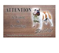 Pets-Easy. com Personalised English Bulldog Dog Plaque - Pre-Drilled and Screws Available from 30 to 15 cm