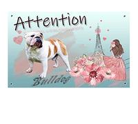 Pets-Easy.com Personalised English Bulldog Plaque - Pre Perforated and Screws Provided. From 30 cm to 15 cm…
