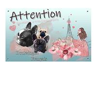 Pets-Easy. com Personalised Watchdog French Bulldog Sign - Pre drilled and screws included. From 30 cm to 15 cm…