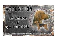 Pets-Easy. com Personalized French Dog Warning Sign Tricolor - pre perforated and screws offered. From 30 cm to 15 cm…