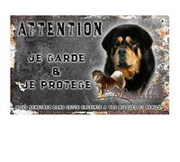 Pets-Easy. com Personalized Tibetan Mastiff Beware of the Dog Sign - pre perforated and screws provided. From 30 cm to 15 cm…