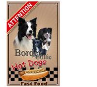 Pets-Easy. com Sign Attention to the Dog Dog Border Collie - pre drilled and screws provided. From 30 cm to 15 cm…