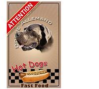 Pets-Easy. com Sign Attention to the Dog Great Dane Blue - pre drilled and screws provided. From 30 cm to 15 cm…