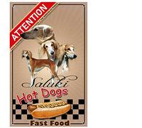 Pets-Easy. com Sign Attention to the Saluki Greyhound Dog - pre drilled and screws provided. From 30 cm to 15 cm…