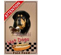Pets-Easy. com Sign Attention to the Tibetan Mastiff Dog - pre perforated and screws provided. From 30 cm to 15 cm…