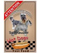 Pets-Easy. com Sign Beware of the Dog Schnauzer Pepper and salt - pre perforated and screws included. From 30 cm to 15 cm…