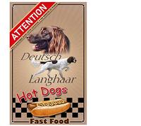 Pets-Easy. com Sign Warning the Dog German Long Haired Practice Dog - pre drilled and screws provided. From 30 cm to 15 cm…