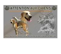 Pets-Easy. com Warning Dog Foxhound Dog Sign - pre drilled and screws delivered. From 30 cm to 15 cm…