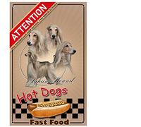 Pets-Easy. com Warning Sign Afghan Blond Greyhound Dog - pre drilled and screws included. From 30 cm to 15 cm…