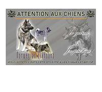 Pets-Easy. com Warning the Norwegian Elk Dog Sign - Pre perforated and screws included. From 30 cm to 15 cm…