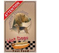 Pets-Easy.com Warning to the Dog French Dog Tricolor Sign - Pre Perforated and Screws Data. From 30 cm to 15 cm…