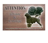 Pets-Easy. Personalised Portuguese Water Dog Plaque with Pre-Drilled and Screws 30 to 15 cm