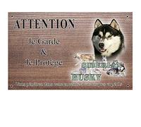 Pets-Easy. Personalised Siberian Husky Dog Plaque - Pre Punched and Screws Included 30 to 15 cm