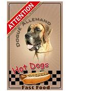 Pets-easy Warning Sign for the Dog, browned Great Dane - pre drilled and screws delivered. From 30 cm to 15 cm…