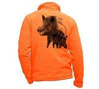 Pets-easy Wild Boar Fleece Jacket - Custom Game Hunting Clothing, fluorescent orange, M