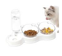 Pets Feeding Bowl - Automatic Water Dispenser with Water Bottle,Feeding Bowls with Whiskers Drinking Fountain | Suitable For All Breeds Kittens Small Medium House Cats Long Daily Travel