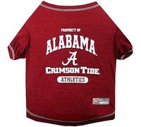 Pets First Collegiate Alabama Crimson Tide Dog T-Shirt, Large. - Licensed Shirt for Pets Team Colored with Team Logos.- Premium Stretchable Materials for The Comfrot of Your Dog & Cat.