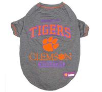 Pets First Collegiate Clemson Tigers Dog T-Shirt, Small. - Licensed Shirt for Pets Team Colored with Team Logos.- Premium Stretchable Materials for The Comfrot of Your Dog & Cat.