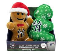 Pets First MLB New York Yankees Baseball Holiday Toys Gift Boxset, Set of 3 Dog Toys with Inner Squeakers. Baseball Themed Dog Toys with MLB Team Logo