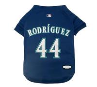 Pets First MLBPA Dog Jersey - Julio Rodríguez, Julio Yarnel Rodríguez Jr, J-Rod #44 Pet Jersey - MLB Seattle Mariners Mesh Players Cat Jersey, Medium