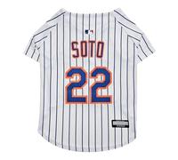 Pets First MLBPA Juan Soto Jersey #22 Pet Jersey- MLB New York Mets Mesh Players Dog Jersey, Size Large
