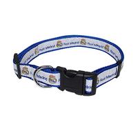Pets First MLS Real Madrid DOG COLLAR Sports Fan Tough PET COLLAR in Team color, SIZE: Large