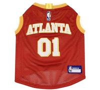 Pets First NBA Atlanta Hawks Dog Jersey, Medium- Tank Top Basketball Pet Jersey