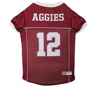 Pets First NCAA College Texas A&M Aggies Mesh Jersey for DOGS & CATS, Large. Licensed Dog Jersey with your Favorite Football/Basketball College Team