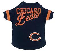 Pets First NFL Chicago Bears T-Shirt for Dogs & Cats, Large. Football Dog Shirt for NFL Team Fans. New & Updated Fashionable Stripe Design, Durable & Cute Sports PET TEE Shirt Outfit (CHI-4146-LG)