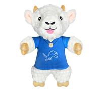 Pets First NFL Detroit Lions Goat Plush Toy for Dogs and Cats with Squeaker, Wearing a Team Jersey! Fun & Sporty Goat Shaped Dog Chew Toy, Interactive Pet Toy