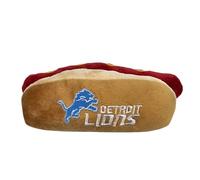 Pets First NFL Detroit Lions HOT Dog Plush Dog & CAT Squeak Toy - Cutest HOT-Dog Snack Plush Toy for Dogs & Cats with Inner Squeaker & Beautiful Football Team Name/Logo, 8 x 5 x 3 Inches