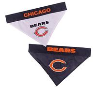 Pets First NFL DOG BANDANA - CHICAGO BEARS REVERSIBLE PET BANDANA. 2 Sided Sports Bandana with a PREMIUM Embroidery TEAM LOGO, Large/X-Large. - 2 Sizes & 32 NFL Teams available