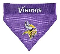 Pets First NFL DOG BANDANA - MINNESOTA VIKINGS REVERSIBLE PET BANDANA. 2 Sided Sports Bandana with a PREMIUM Embroidery TEAM LOGO, Large/X-Large. - 2 Sizes & 32 NFL Teams available