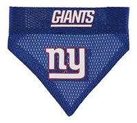 Pets First NFL DOG BANDANA - NEW YORK GIANTS REVERSIBLE PET BANDANA. 2 Sided Sports Bandana with a PREMIUM Embroidery TEAM LOGO, Large/X-Large. - 2 Sizes & 32 NFL Teams available