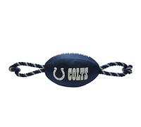 Pets First NFL INDIANAPOLIS COLTS Nylon Football Dog Toy with inner SQUEAKER & Pull Ropes PET SPORTS TOY