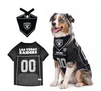 Pets First NFL Las Vegas Raiders Dog Jersey with Coordinated Tie Bandana Included, Size Medium Official NFL Pet Apparel, Breathable Mesh, Durable, Team Logo Design, Dog Sports T-Shirt