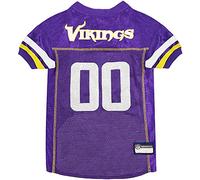 Pets First NFL Minnesota Vikings Dog Jersey, Size X-Small. Best Football Jersey Costume for Dogs & Cats. Licensed Jersey Shirt