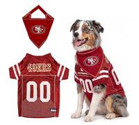 Pets First NFL San Francisco 49ers Dog Jersey with Coordinated Tie Bandana Included, Size 3XL Official NFL Pet Apparel, Breathable Mesh, Durable, Team Logo Design, Dog Sports T-Shirt