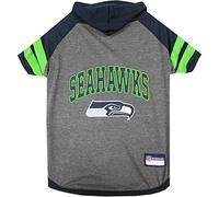 Pets First NFL Seattle Seahawks Hoodie for Dogs & Cats. NFL Football Licensed Dog Hoody Tee Shirt, Medium. Sports Hoody T-Shirt for Pets. Licensed Sporty Dog Shirt