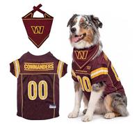Pets First NFL Washington Commanders Dog Jersey with Coordinated Tie Bandana Included, Size X-Small Official NFL Pet Apparel, Breathable Mesh, Durable, Team Logo Design, Dog Sports T-Shirt