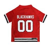 Pets First NHL Chicago Blackhawks Jersey for Dogs & Cats, Small. - Let Your Pet Be A Real NHL Fan!