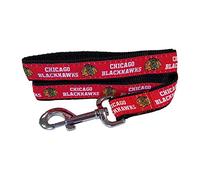 Pets First NHL Chicago Blackhawks Leash for Dogs & Cats, Large. - Walk Cute & Stylish! The Ultimate Hockey Fan Leash!, 6 ft Long x 1 in Width, BHK-3031-LG