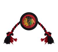 Pets First NHL CHICAGO BLACKHAWKS PUCK TOY for DOGS & CATS. Play Hockey with your Pet with this Licensed Dog Tough Toy Reward!