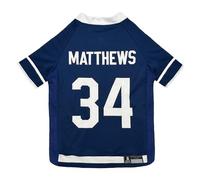 Pets First NHLPA Auston Matthews Mesh Jersey for Dogs & Cats, Toronto Maple Leafs Papi-34 Dog Jersey, Size Medium, Licensed Dog Jersey with Your Favorite Hockey Team Player