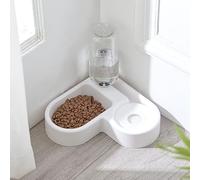 Pets Food and Water Bowl Set, Dual Purpose Double Bowls, with Automatic Water Bottle Design, Feeding Supplies for Dogs, Cats, Indoor Household Use