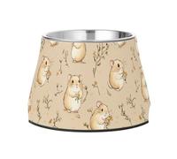 Pets Food Bowl Non Skid Stainless Steel Cat Food Dishes for Medium Dogs Slow Down Eating Sweet Hamster Mouse