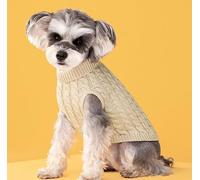 Pet's Fried Dough Twists Sweater for Autumn and Winter (Fried Dough Twists in Khaki, X-Large)